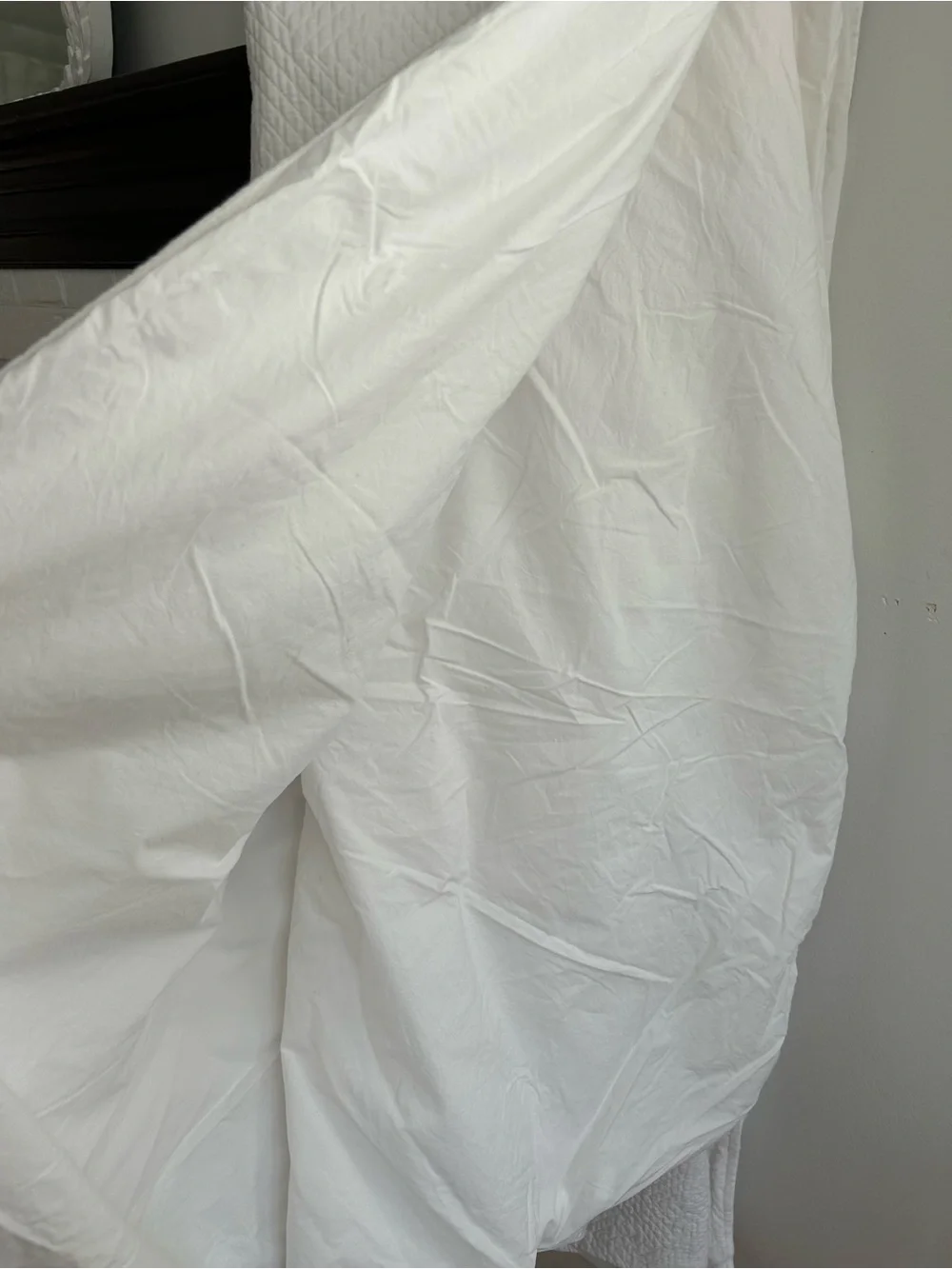 West Elm White Quilted Organic Duvet Cover Size Twin